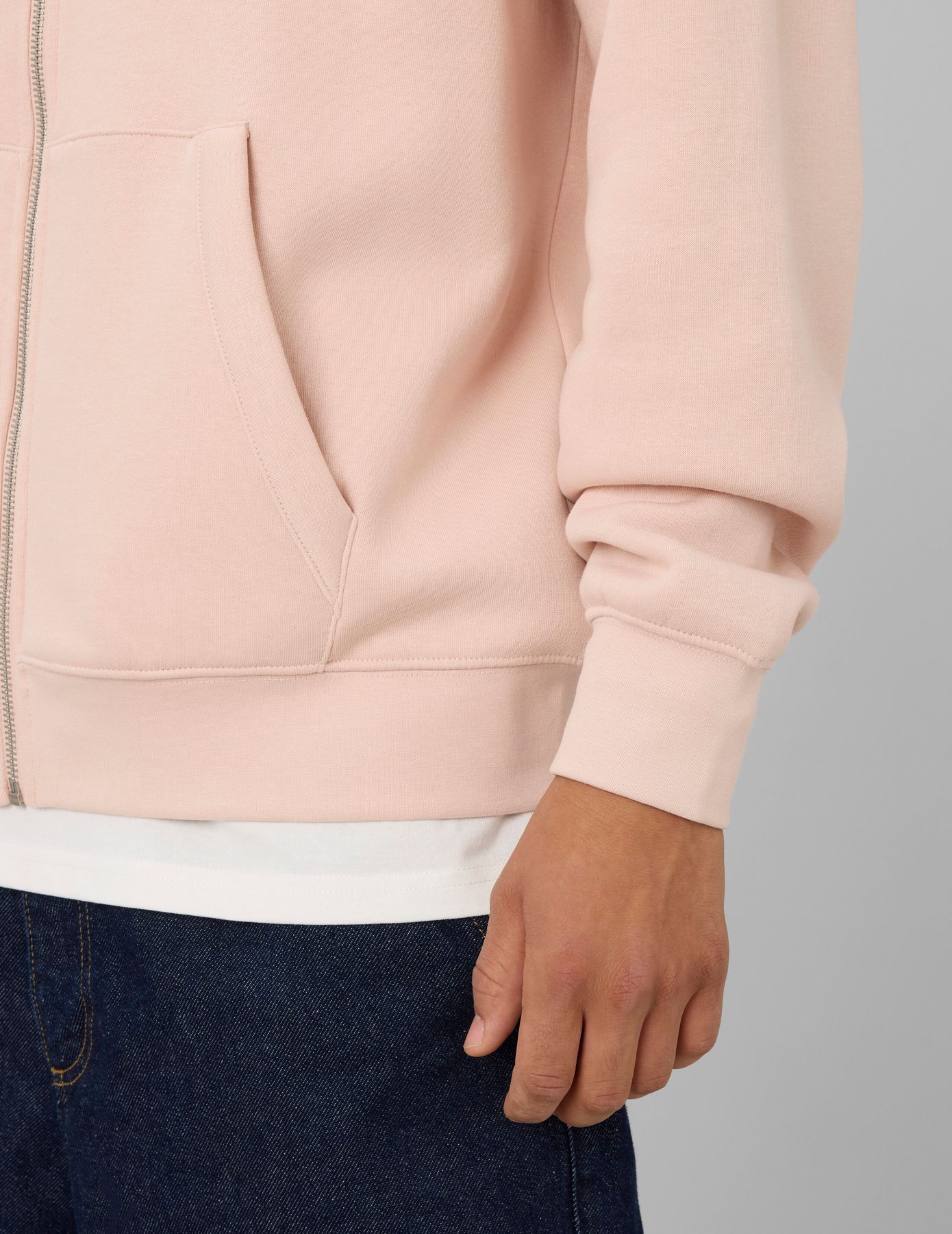 Sweat zipp&eacute; imprim&eacute; devant/dos