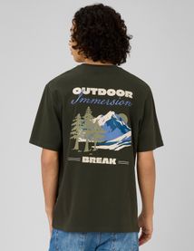 T-shirt imprim&eacute; et brod&eacute;