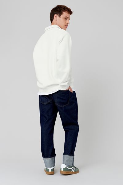 Sweat col polo zippé