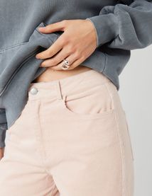 Pantalon straight velours