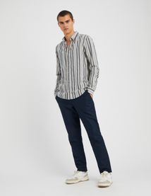 Chemise rayée droite