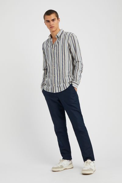 Chemise rayée droite