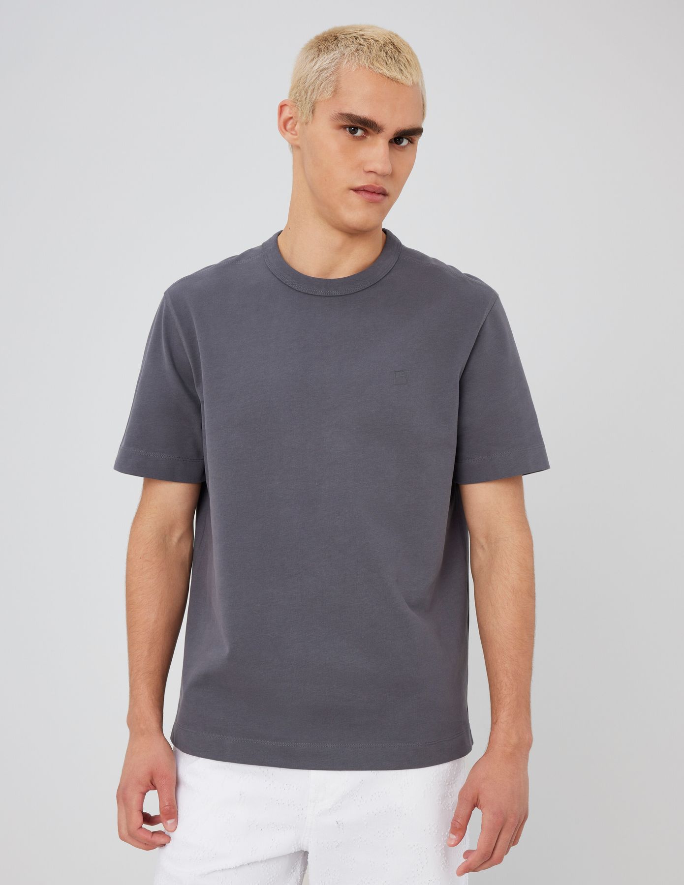T-shirt lourd touché peau de pêche