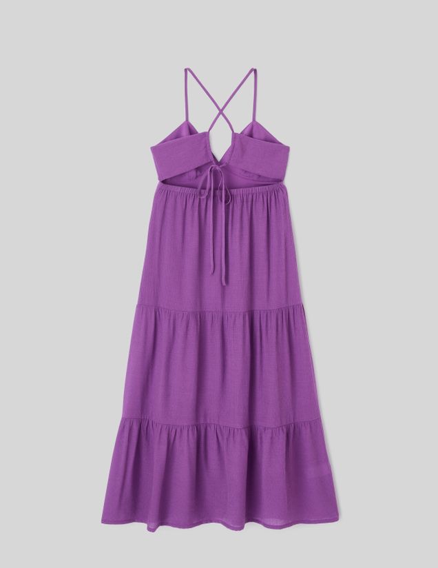 Robe longue &agrave; d&eacute;coupes dans le dos