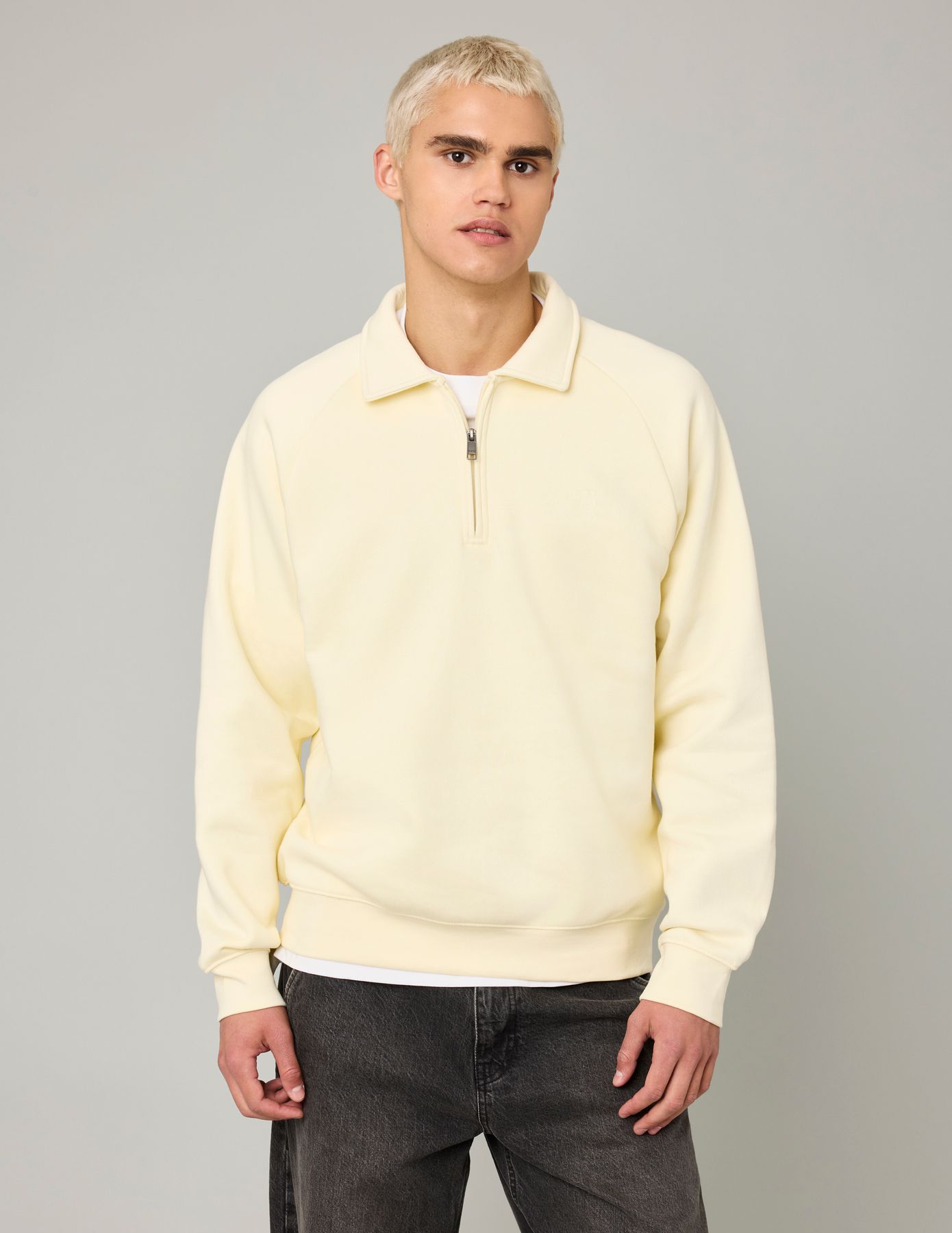 Sweat col polo zippé