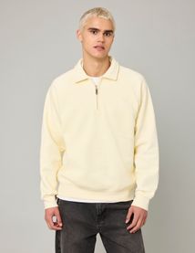 Sweat col polo zippé