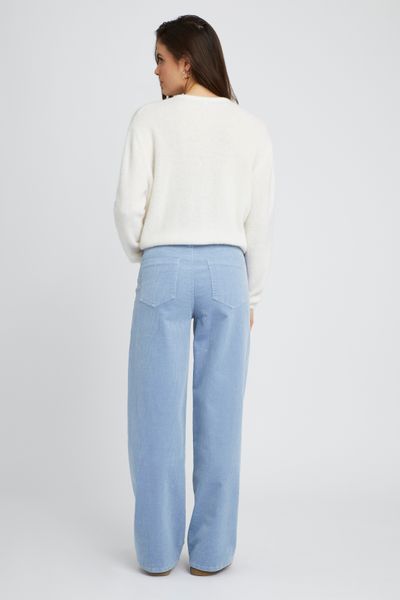 Pantalon wide leg en velours