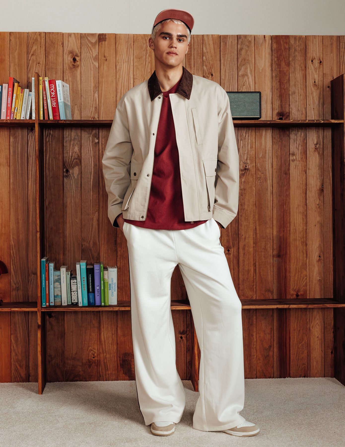 Veste zippée col velours