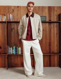 Veste zippée col velours