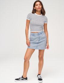 Jupe courte en jean cargo