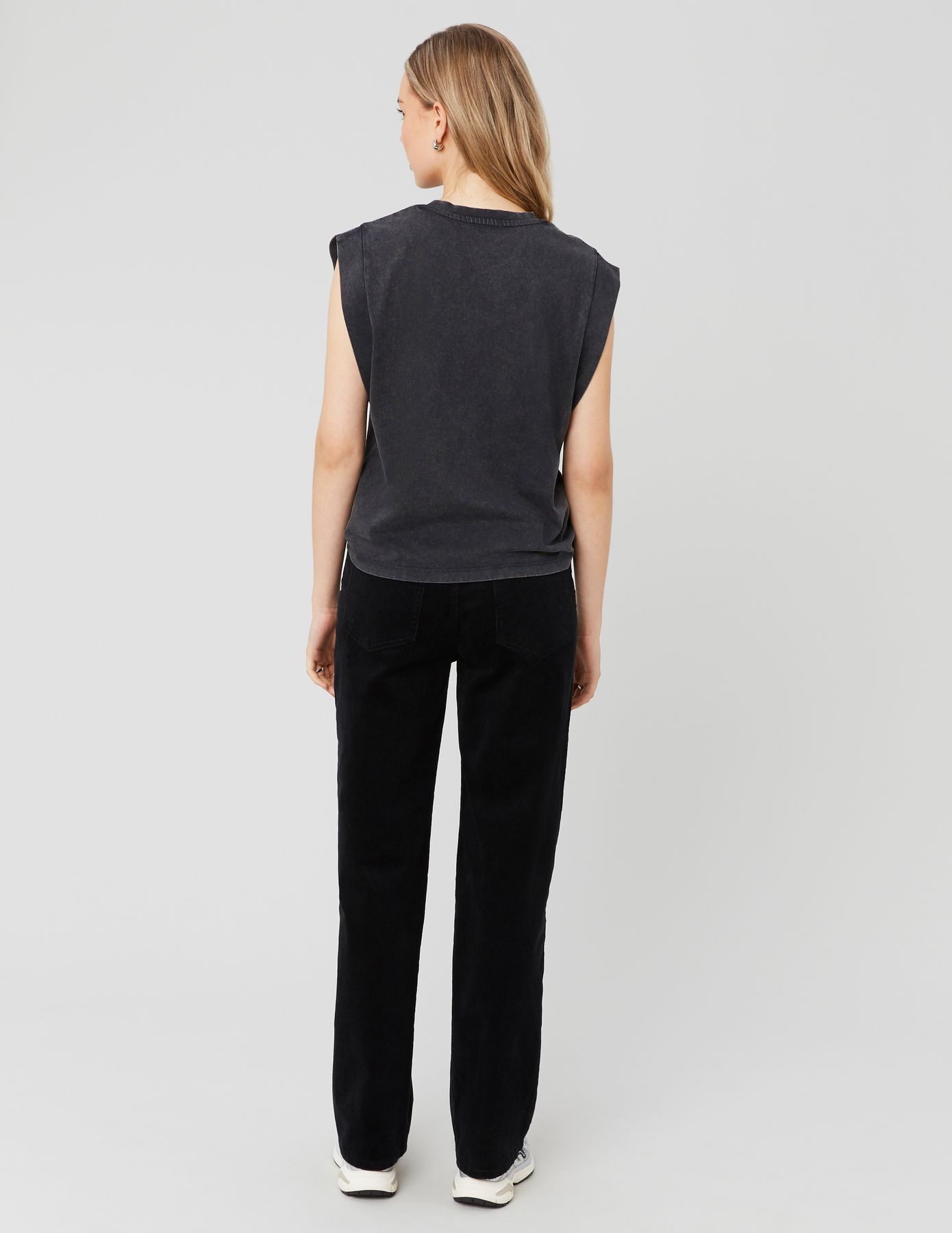 Pantalon straight velours