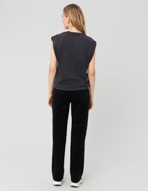 Pantalon straight velours