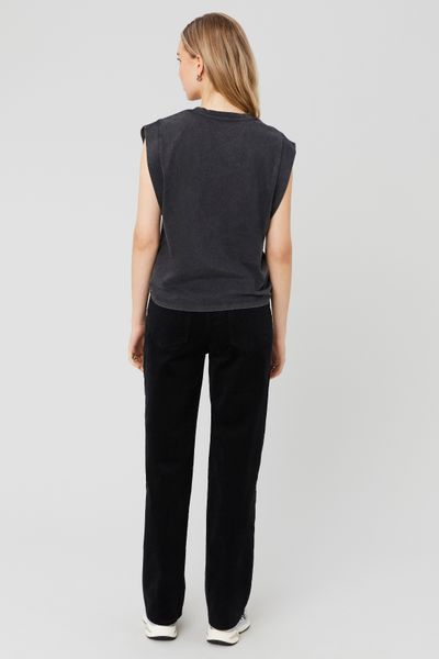 Pantalon straight velours