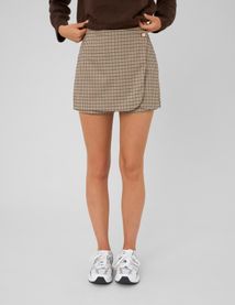 Jupe-short &agrave; carreaux