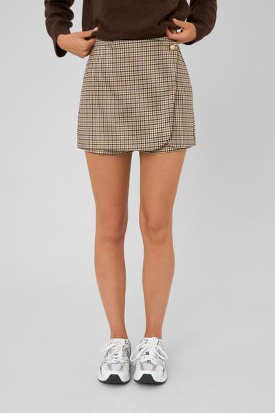 Jupe-short &agrave; carreaux
