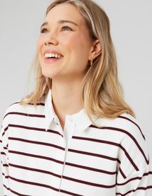 T-shirt col polo rayé