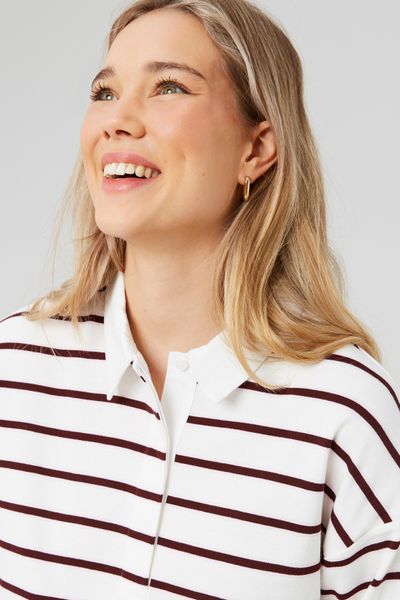 T-shirt col polo rayé
