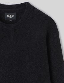 Pull chenille col rond