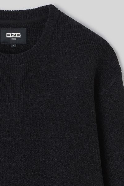 Pull chenille col rond