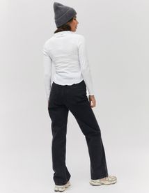 T-shirt boutonn&eacute; col chemise