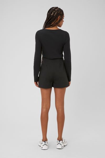 Jupe short portefeuille &agrave; strass