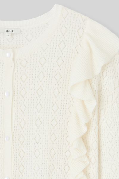 Gilet ajouré à volants