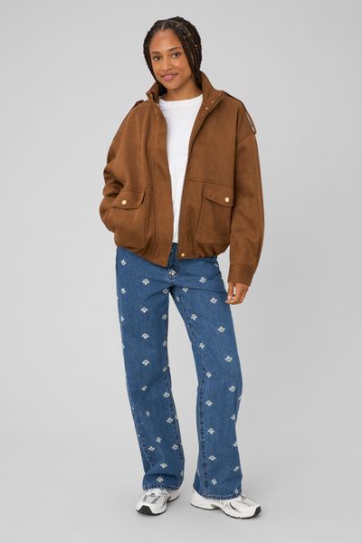 Jean straight brod&eacute;