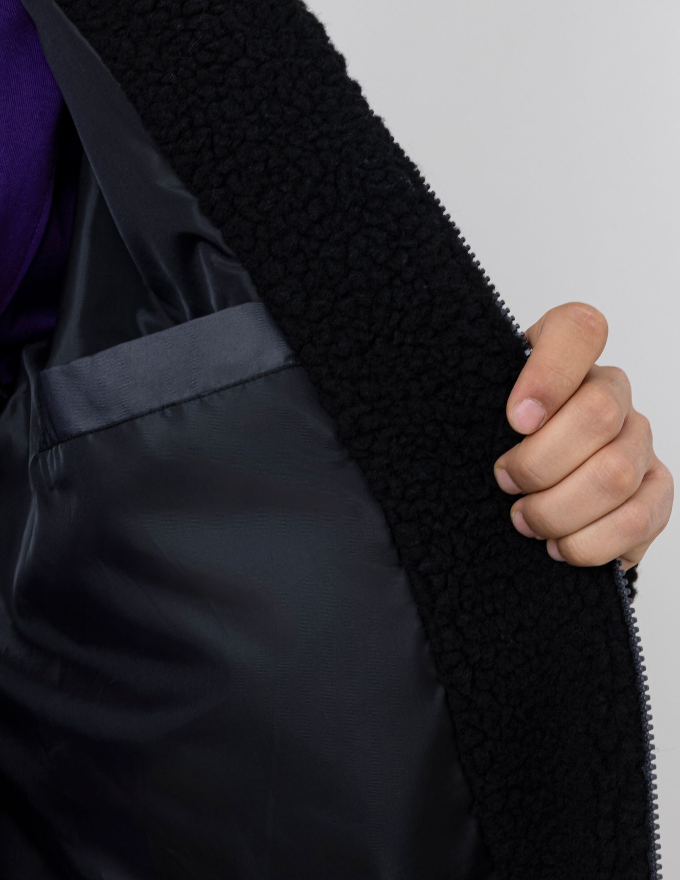 Blouson zipp&eacute; sherpa