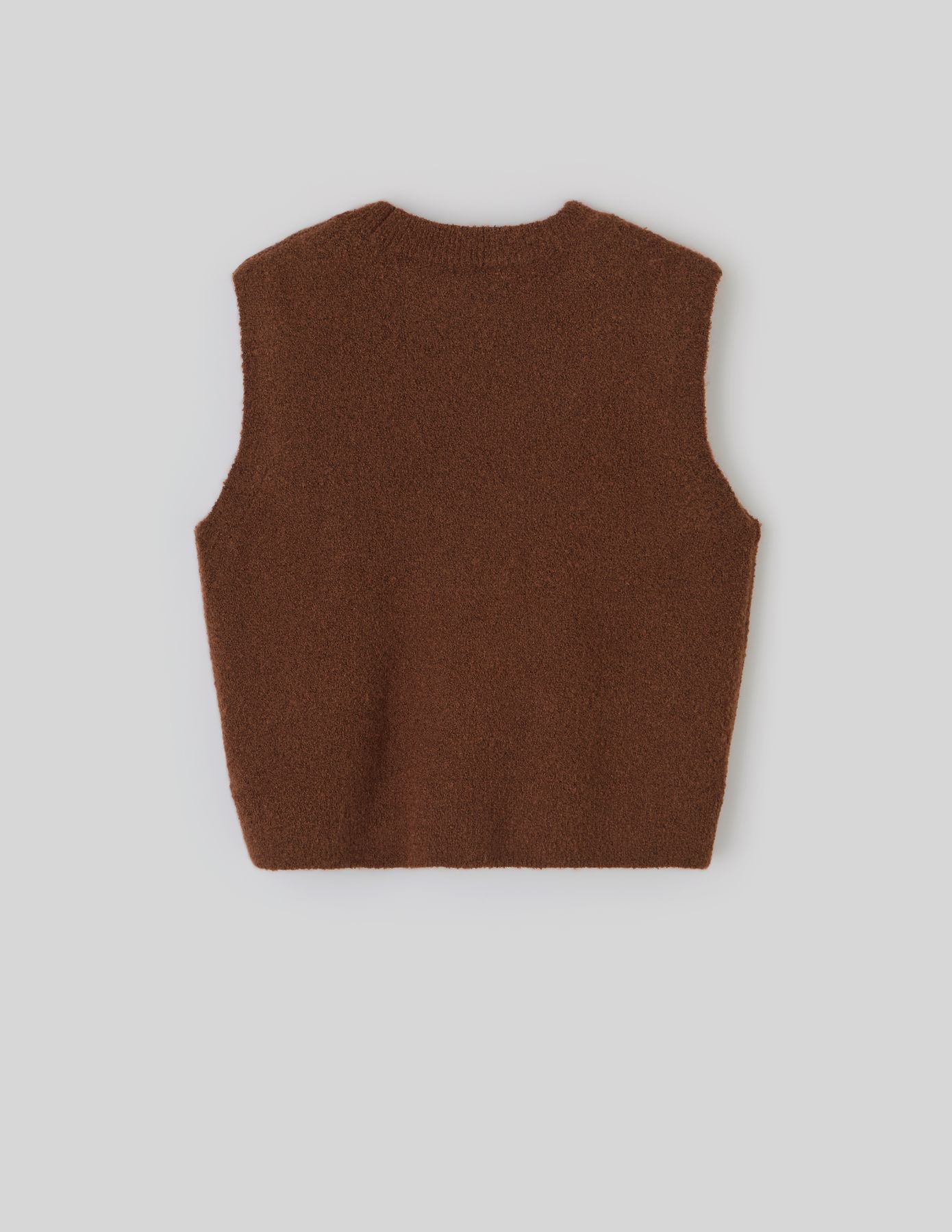 Pull sans manches bouclette