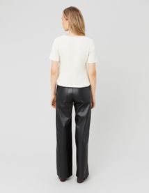 T-shirt peplum en tweed