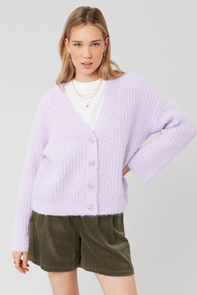 Gilet boutonné maille perlée