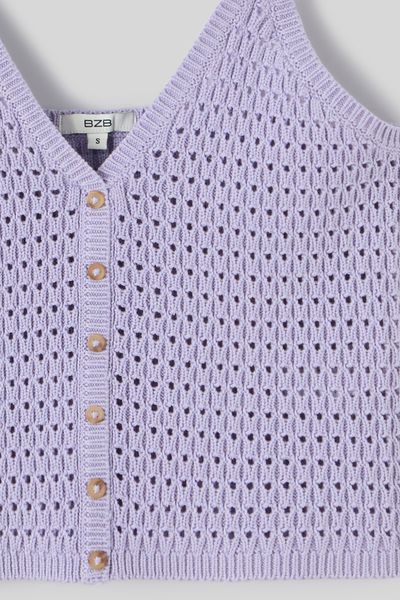 Débardeur boutonné en crochet