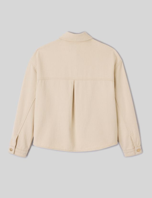 Veste twill boutons dor&eacute;s