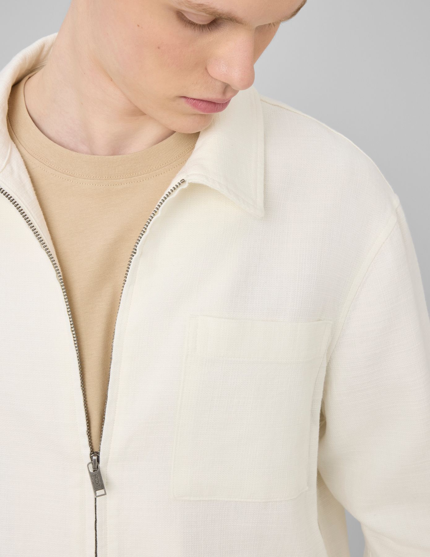 Veste zipp&eacute;e textur&eacute;e