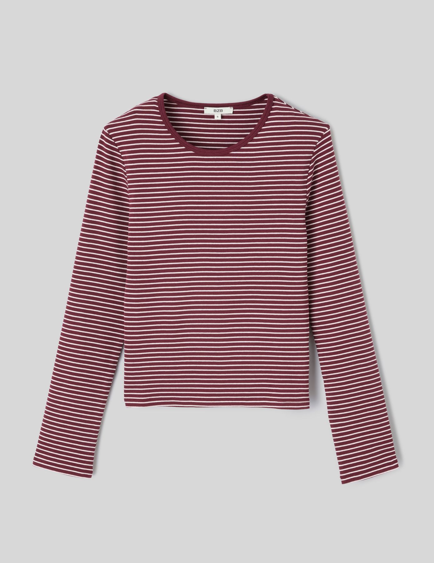 T-shirt ray&eacute; manches longues