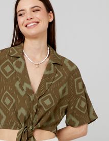 Chemise imprimée à nouer