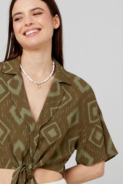 Chemise imprimée à nouer