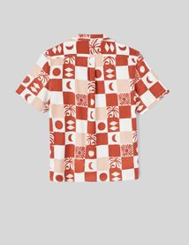 Chemisette imprim&eacute;e lin