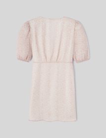 Robe courte imprimée en polyester recyclé