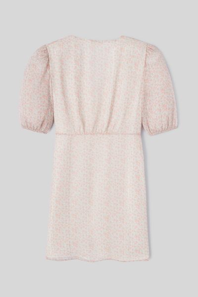 Robe courte imprimée en polyester recyclé