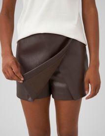 Jupe short effet enduit