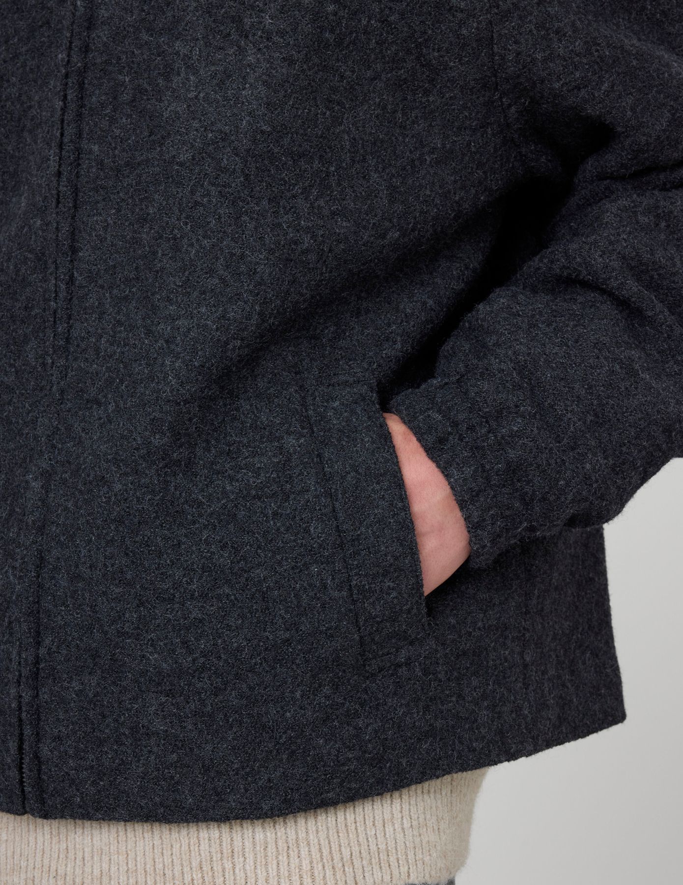 Blouson zipp&eacute; en laine