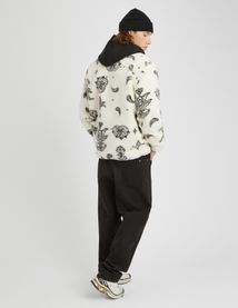 Veste zipp&eacute;e imprim&eacute;e sherpa