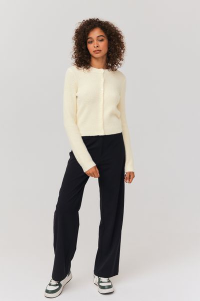 Gilet col rond fluffy