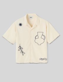 Chemise manches courtes brodée