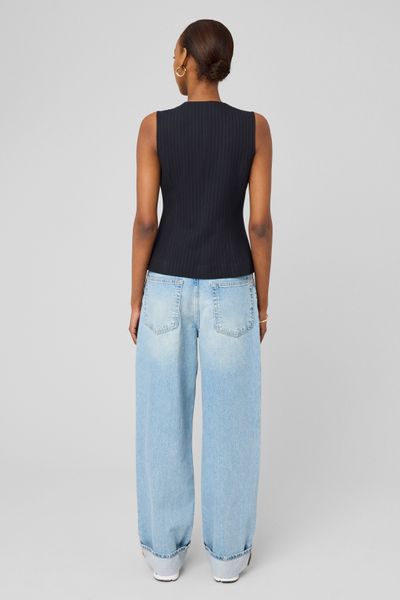 Gilet de costume asym&eacute;trique ray&eacute;