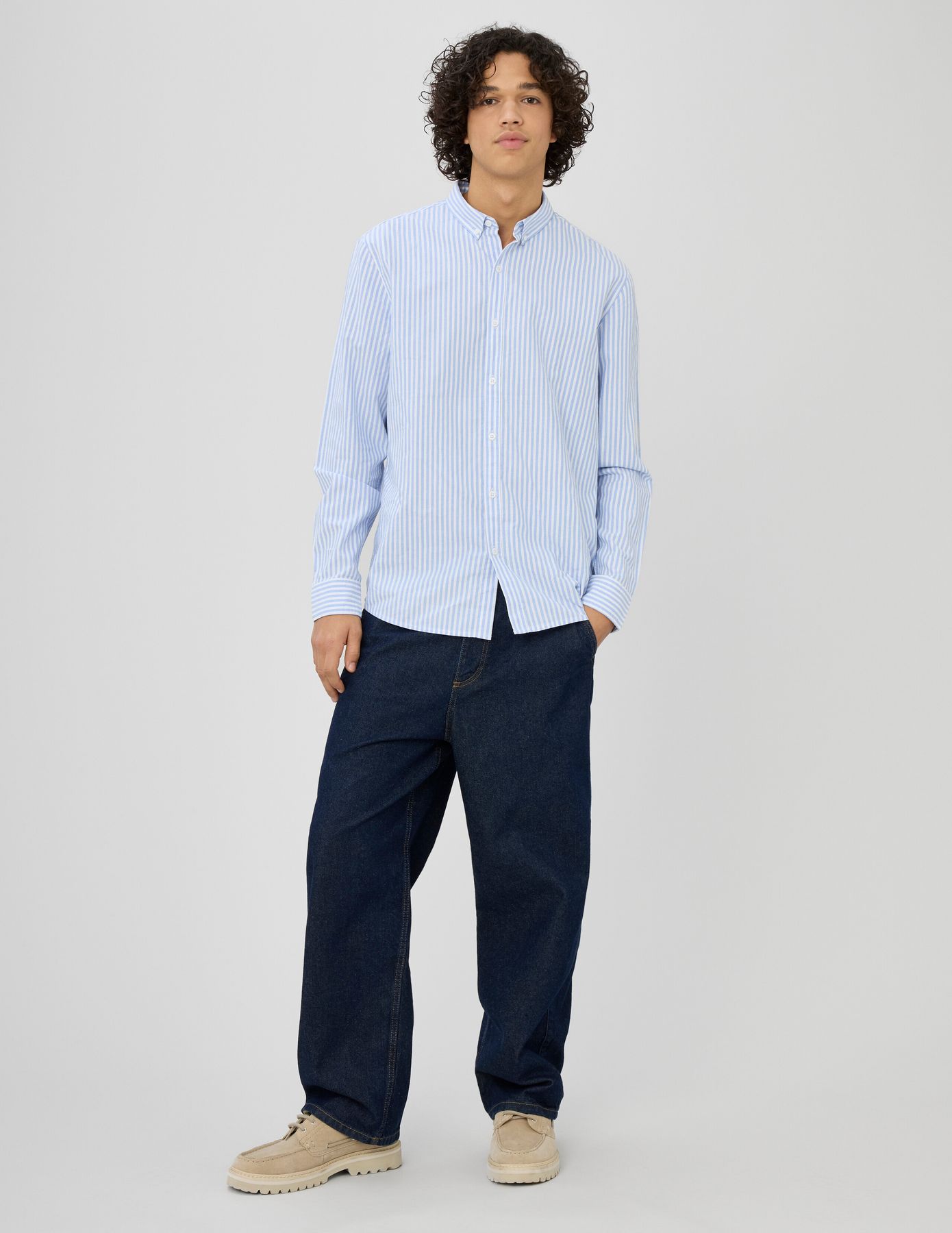 Chemise rayée droite