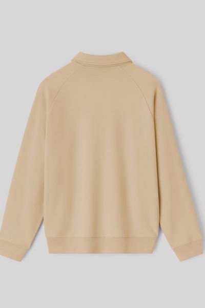 Sweat col polo zippé
