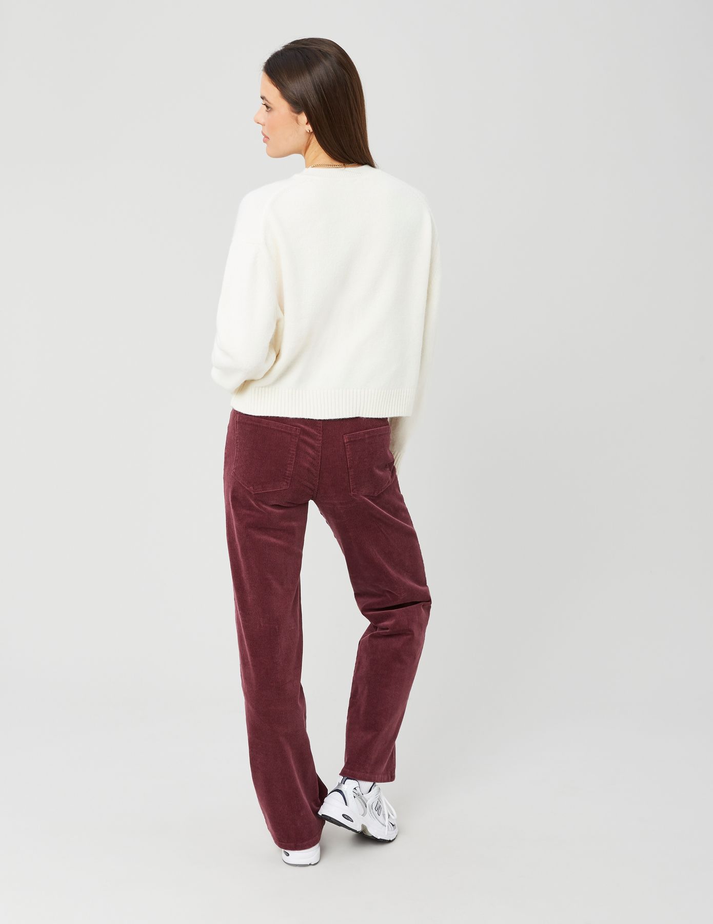Pantalon straight velours