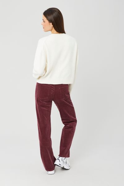 Pantalon straight velours